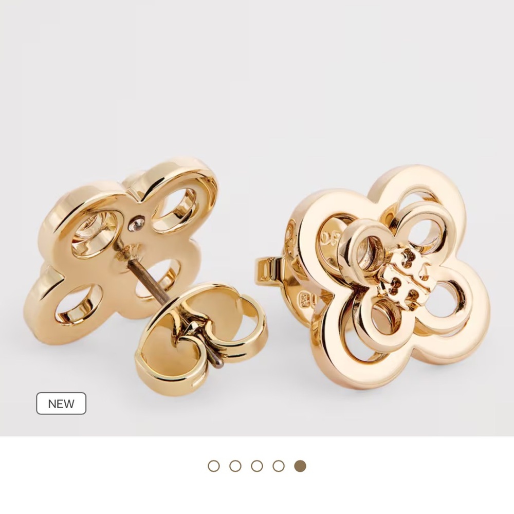Tory Burch Gold Forget Me Not Stud Earrings